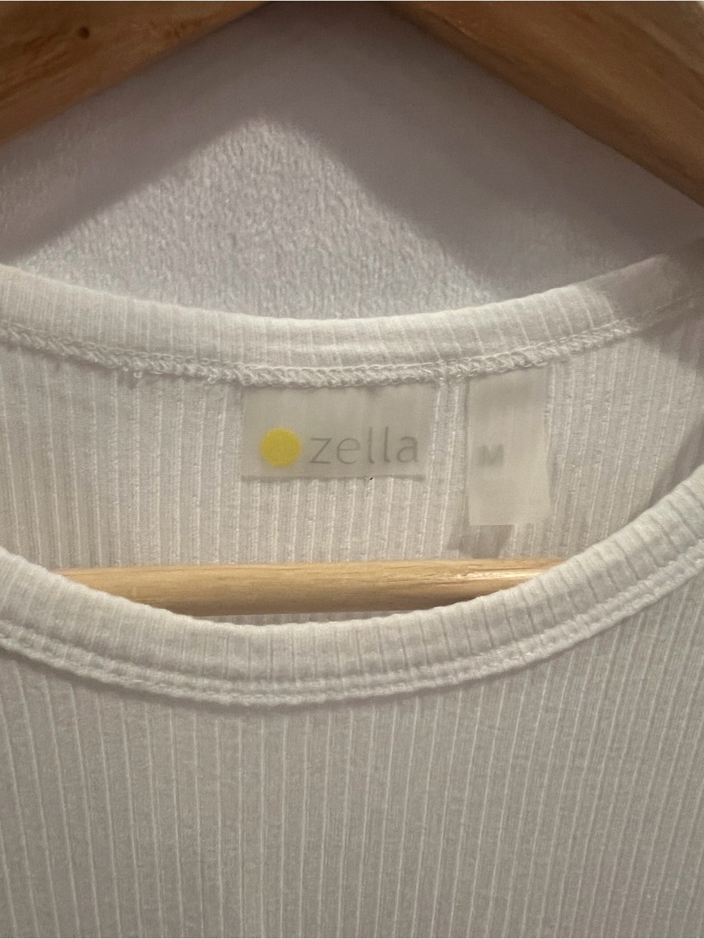 Zella Method White Ribbed Cropped Tee - Picture 3 of 6